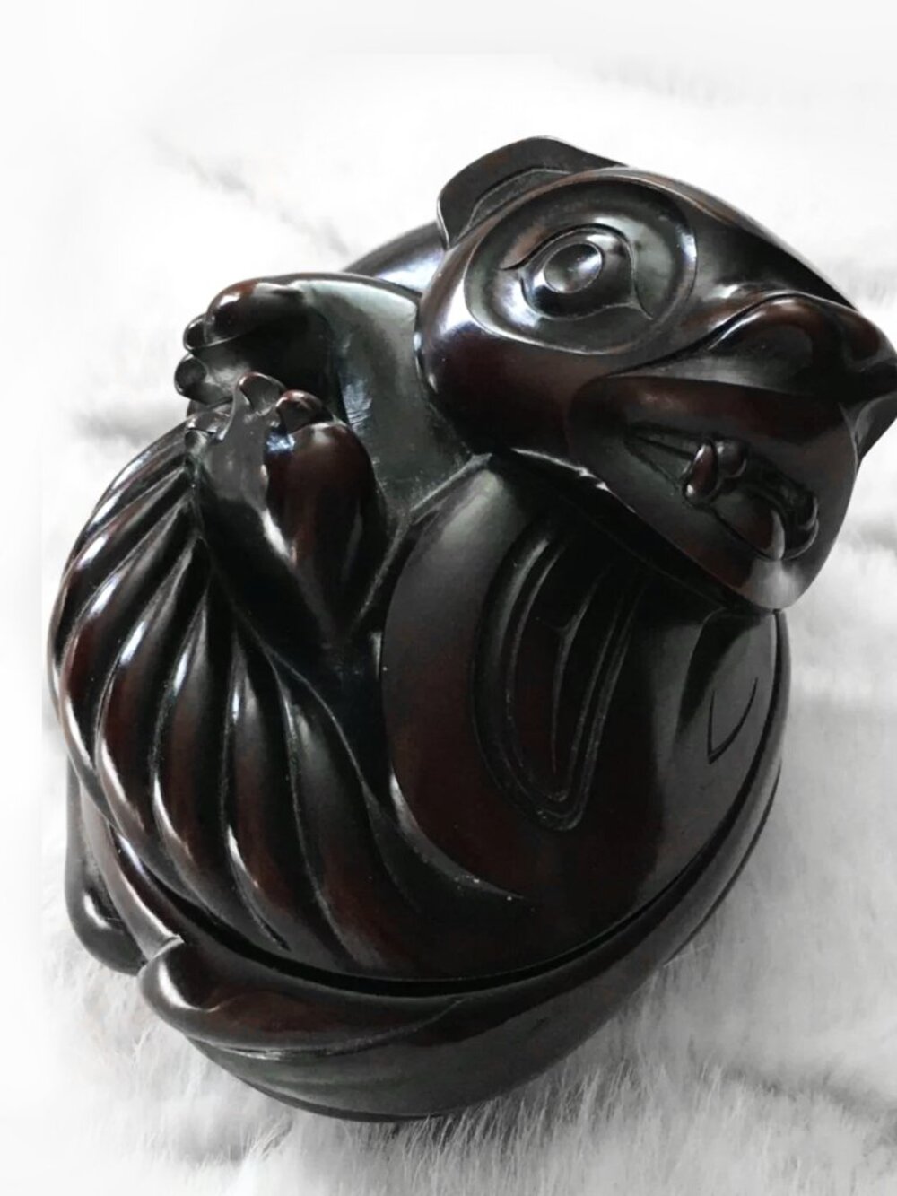 Vintage Boma Canada Haida Style Sea Otter Spirit Box